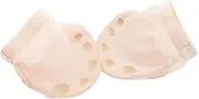 [TOKIDNY] Soft Flexible Dance Foot Thong Half Sole Toe Socks Dance Shoes with Cushion Pad Beige