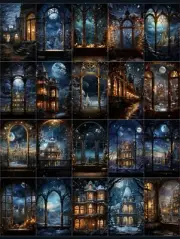 20 Pcs Winter Enchantment Tags Junk Scrapbook USA Seller