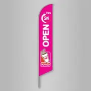 Dunkin Donuts Open 24 Hours Flag