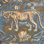 St Jude's Tyger Tyger By Mark Herald In Cobalt/biscuit Lined Fabric