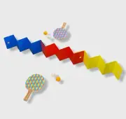 $276 The Art of Ping Pong ZigZag Candy ArtNet Portable Game Table Tennis Set