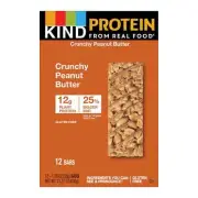 KIND Protein Crunchy Peanut Butter Snack Bars 1.76 Oz (Pack Of 12)