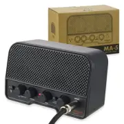 Black 5-Watt Portable Amp | Rechargeable Battery Powered with Bluetooth/Aux |...