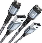 Garmin Watch Charger Cable [2-Pack,1.2m] Compatible with Garmin Fenix 5 5S 5X 6 6S 6X Plus Pro 7 7S 7X 8, Forerunner 945 45 45S 245 Music,Approach S10 S40 S60 G12 S12 S42,Vívoactive 3 4 4S-Grey
