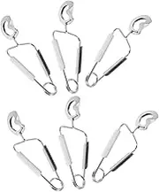 CONGARTENO 6Pcs Stainless Steel Seafood Tongs Scald Snail Clips Food Serving Utensils for Appetizers Snacks Compact Kitchen Tools for Buffets