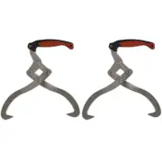 Log Tongs with Comfortable TPR Handle Set of 2 Heavy Duty Firewood Grabber
