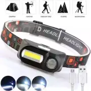 Mini LED Headlamp USB Rechargeable Headlight Camping Fishing LED Head Torch