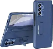 Case for Samsung Galaxy Z Fold6 5G 2024, Leather Business Slim Fit Shockproof Cover with Hinge Protection Cover with S Pen Case for Galaxy Z Fold 6 5G 2024-Royal Blue