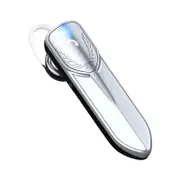 Bluetooth Earphone With Cvc Noise Reduction Unilateral Design Silver Earbuds