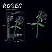 Rose flower building block flower assembly immortal flower Black