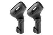 2PK Hercules Mic Holder Clip Adaptor Mount for 25mm-30mm Microphone Stand Black