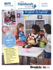 SIMPLICITY SEWING PATTERN 8675 KIDS DIY HANDWORK STUDIO FLUFFY STUFFY ONE SIZE