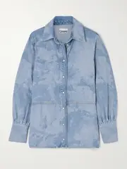 [GANNI] GANNI - Bleached Denim Jacket - Light denim - EU 36 EU 36 Blue