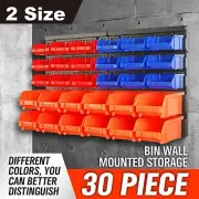 Storage Bins Rack Wall Mounted Tools Box Shelving Workshop Garage Storage Parts