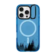 iPhone 16 Pro Impact Ring Stand Case MagSafe Compatible Minimal Forest Clear Case