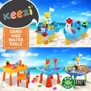 Keezi Kids Sandpit Toys Outdoor Beach Pretend Play Set Sand Pit Table Children