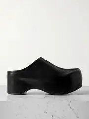 [Marni] Marni - Sabot Leather Platform Clogs - Black - IT38 IT 38 Black