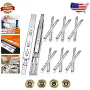 Heavy-Duty 20 Inch Soft Close Drawer Slides - 6 Pairs with Rust-Resistant Finish