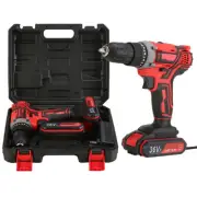 36V Cordless Electric Pistol Drill Impact Drill Electric Screwdriver w/ Battery