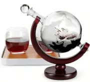 Globe Whiskey Decanter Set Bottle Holder Decanter Wine Set Home Party Decor