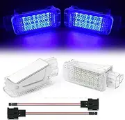 KIXURO 2Pcs LED Footwell Light Luggage Compartment Glove Box Lamps, for Audi, A4 B5 B6 B7 B8 A3 A6 C6 C7 A5 R8 TT Q5 Q3 Q7 A1 A8 S3 RS6 car Interior footwell Lights(Charm Blue 2)
