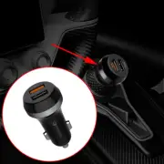 Auto Cigarette Lighter Dual USB Ports Adapter Charger Power Cable Socket Parts (for: Renault)