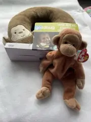 Monkey Animal Plush Neck Pillow - Soft Travel Neck Pillow for Toddler TY Monkey
