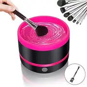 Pinkiou Makeup Brush Cleaner Machine-Electric Makeup Brush Cleaner Tools USB Cosmetic Brush Cleaning Machine for All Size Beauty Makeup Brush Set, Liquid Foundation, Contour, Eyeshadow, Blush Brush