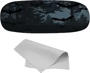 [Cabreche] Glasses Case Hard Shell Eyeglass Portable Glasses Eyeglasses Holder Box with Cleaning Cloth Women Girls Men Cute