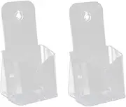 STOBOK 2pcs Magazine Holder Book Page Holder Organizing Document Holder Display Stands for Vendor Events Support Base Sign Holder Menu Holder Display Holder Acrylic Magazine Rack
