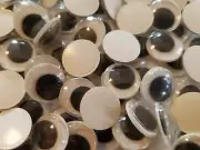288 pcs 15mm Round Black Movable Wiggle Googly Eyes for Dolls, Crafts, Puppets