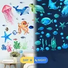 3 Sheets Glow in The Dark Sea Creatures Wall Decals Waterproof Luminous GoTPV
