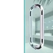 Push and Pull Glass Door Handle,Heavy Duty Stainless Steel Bathroom Shower Pull Push Door Handles,Replace Old or Damaged Door Handles