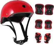 1 Set Scooter Protective Gear Knee Brace Knee Pads Sports Protector Kids Thickened Guard Sports Protector Bike Helmet Protective Equipment Outdoor Child Red