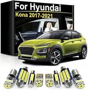 Car Interior LED Lights Map Dome Trunk License Plate Lamp, For Hyundai Kona 2017 2018 2019 2020 2021