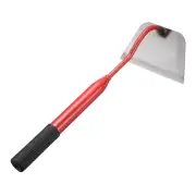 Garden Hoe 16" x 6" Steel Hoe Garden Tool with Handle, Red