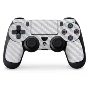 Textures PS4 Controller Skin - White Carbon Fiber