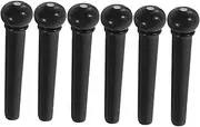JEWEDECO 6pcs Acoustic Guitar Bridge Pin Pegs Durable String Tuning Accessories for Classical Folk Guitars Lightweight Design for Enhanced Sound Resonance