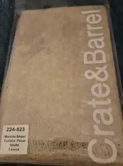 (3) Crate and Barrel Marche Gold Sheer Curtains 50 X 96 NEW