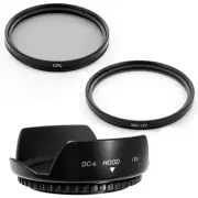 82mm Lens Hood Flower Petal CPL,UV Filters for Olympus EVOLT E-500, E-300 Camera