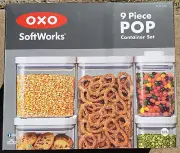 *NEW* OXO Good Grips Set of 9 POP Food Storage Container Set Airtight Seal