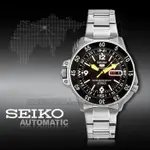 時計屋 手錶專賣店 SKZ211K1 SEIKO 機械男錶  不鏽鋼錶帶 黑面 防水200米 全新品 保固一年 含稅發票