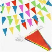 Colorful Celebration 100ft Pennant Banner Flags - 75 Multicolor Bunting Flags fo