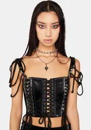 [DARKER WAVS] Modulation Liquid Velvet Corset Top
