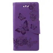 Imprint Butterfly Flower Leather Flip Wallet Stand Phone Case For Sony Xperia Xz1 Compact