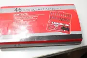 46PC 1/4" Ratchet Wrench Combination Socket Tool Set Kit Auto Car Repair Tool