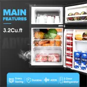 Advwin 90L Electric Mini Fridge Freezer Portable
