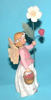 Demdaco Wildflower Angel "Strawberries for Goodnes" #36001 New/box flowers 3x7in