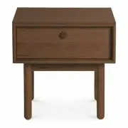 KENJIN JAPANESE SCANDINAVIAN WALNUT + BEECH BEDSIDE TABLE WITH DRAWER