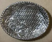 LENOX *Grape Weave* chip and dip Metal Serving Platter 15.5” Tray NEW w/Stickers